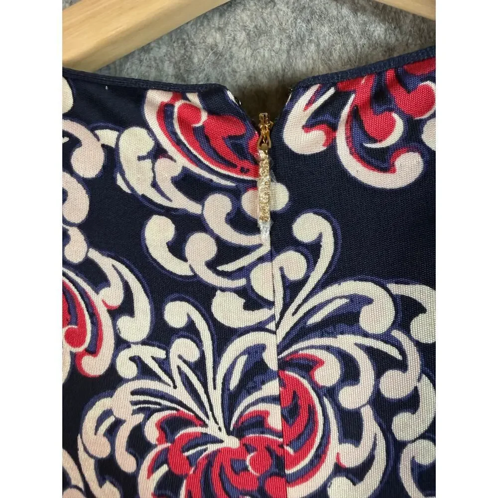 NWOT Tory Burch Flavia Long Sleeve Floral Midi 100% Silk Dress - Medium
